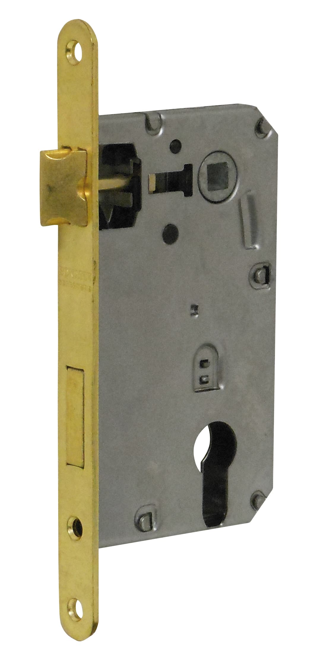 Serratura Legno Patent Inf. B Tondo Art. 290 F Ottonato E.50 Bonaiti - 2