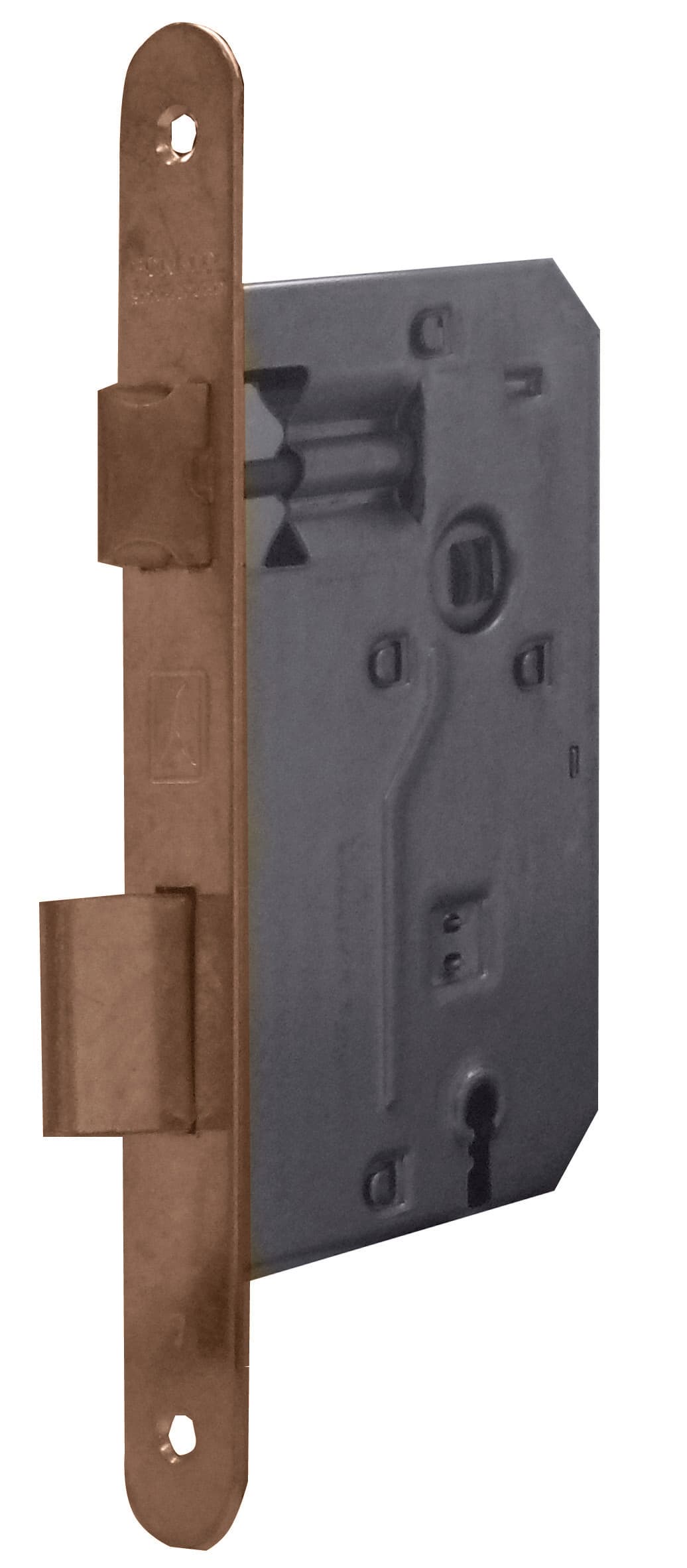 Serratura Legno Patent Inf. B Tondo ART.42 F Bronzato E.40 Bonaiti - 2