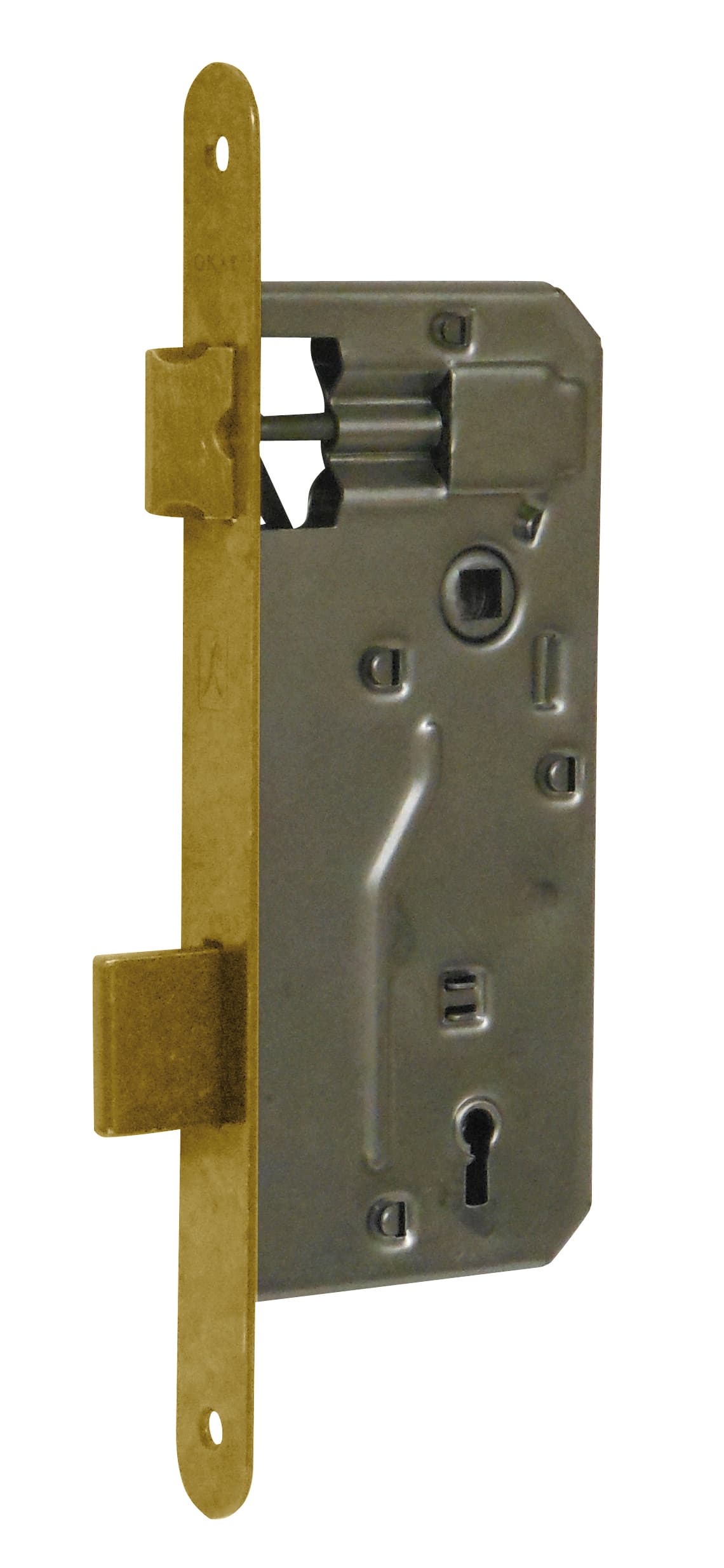 Serratura Legno Patent Inf. B Tondo ART.540 F Ottonato E.50 Bonaiti - 2