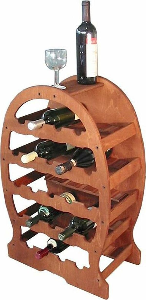 Cantinetta Botte in Legno Scuro 23 Posti Cm 49 x 26 5X76H - 2