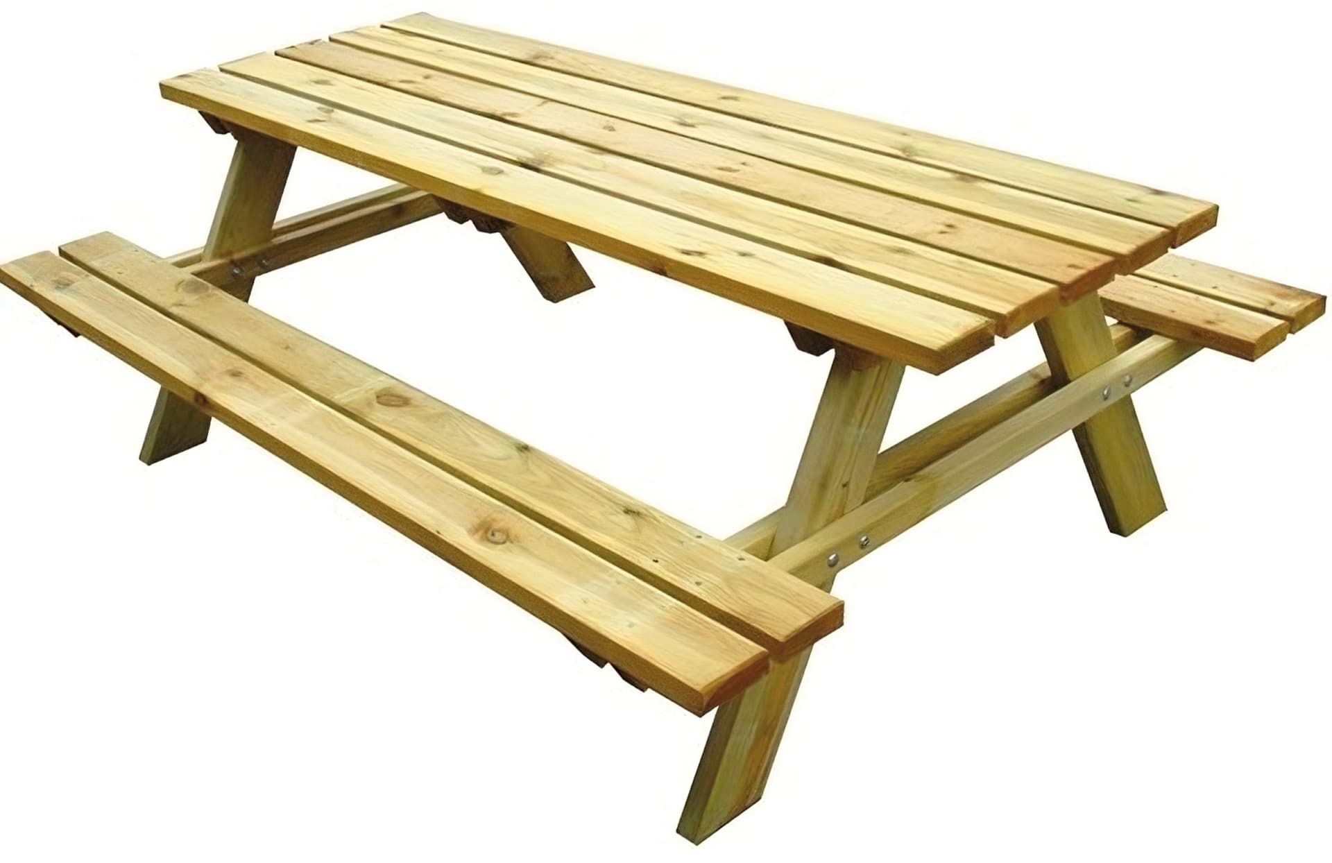 Tavolo da Pic Nic in Legno Cm 170 x 180X70 H Confine - 2