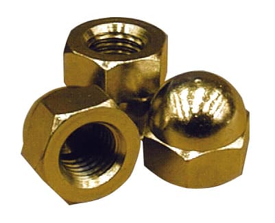 Dado Esagonale Cieco in Ottone Nichelato M 8 350 Pezzi - 2