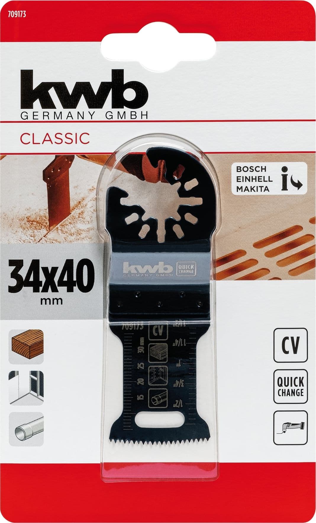 Lama Dritta ad Immersione per Legno Mm 34 x 44 Einhell - 2