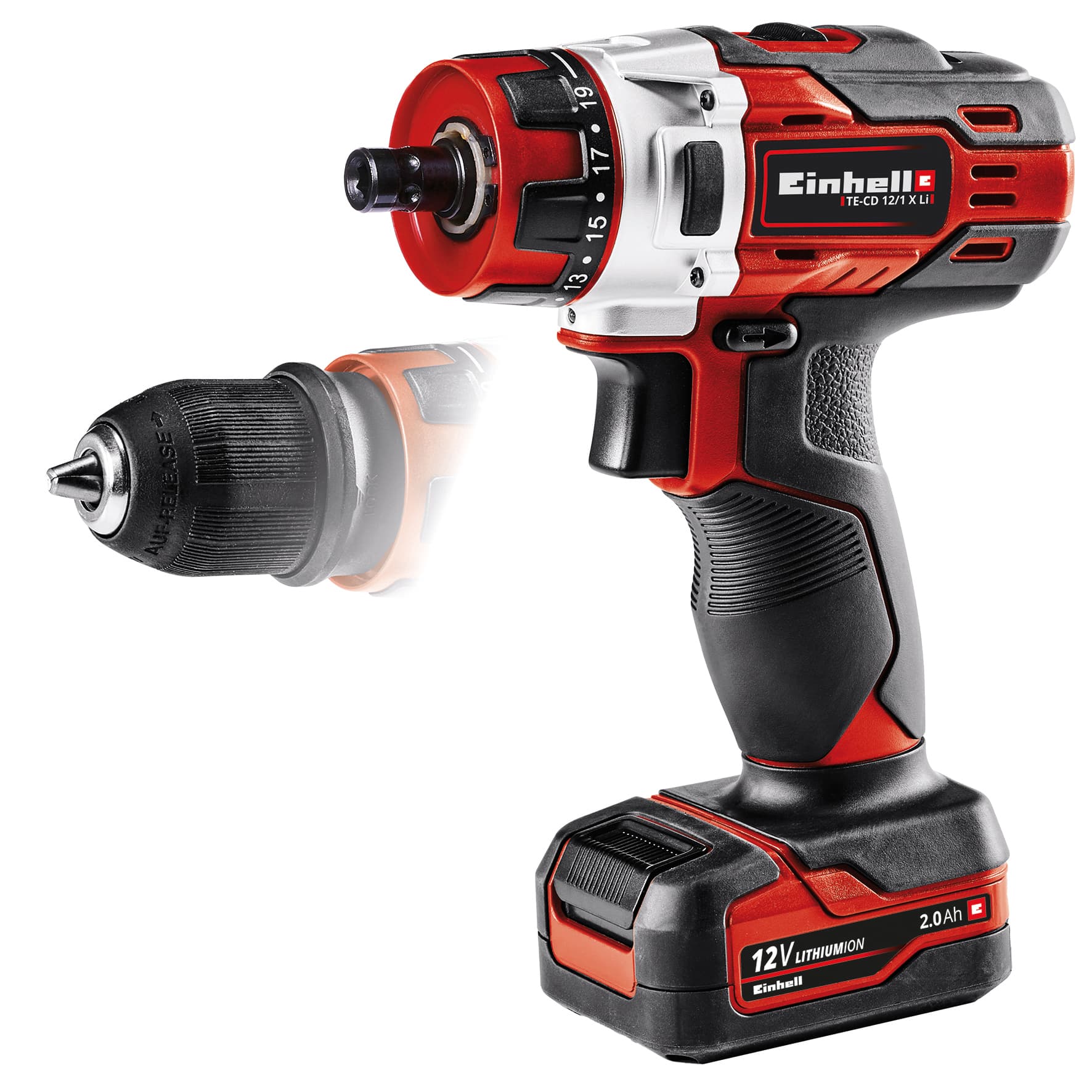 Trapano Avvitatore a Batteria TE Cd 12 1 x Li 1 x 2 0 Ah Expert Einhell - 3