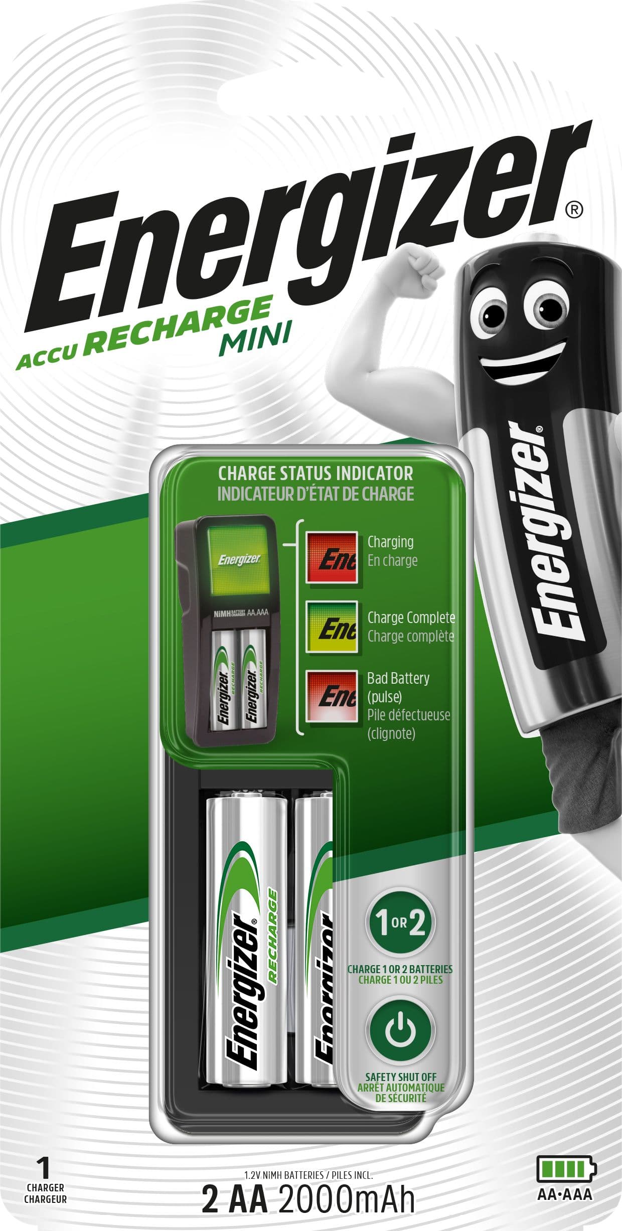 Caricabatterie + 2 Stilo Power Plus Energizer - 2