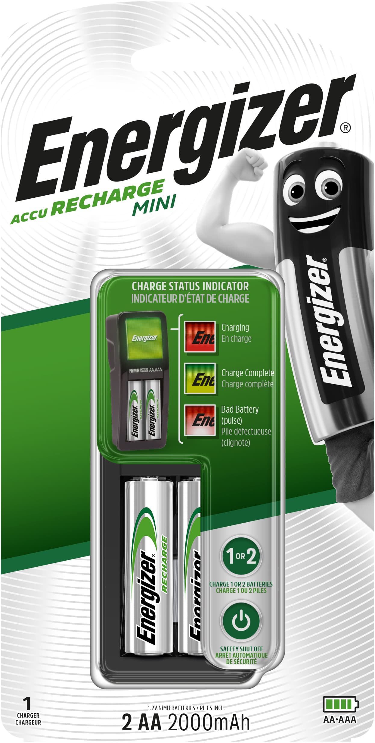 Caricabatterie + 2 Stilo Power Plus Energizer - 2