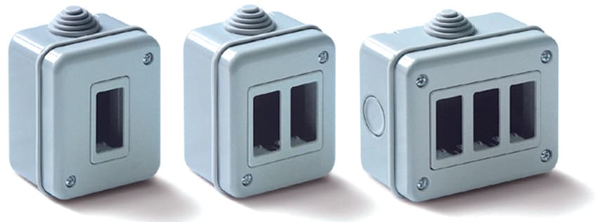 Contenitore da Esterno IP40 Colore Grigio 2 Posti 36 Pezzi Feb Elettrica - 2