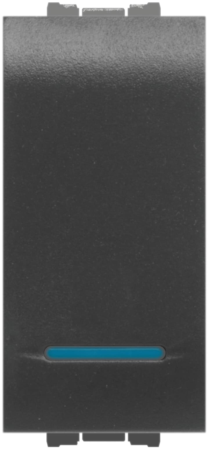 Interruttore Unipolare Luminoso 16 Ax Colore Antracite 10 Pezzi Feb - 2