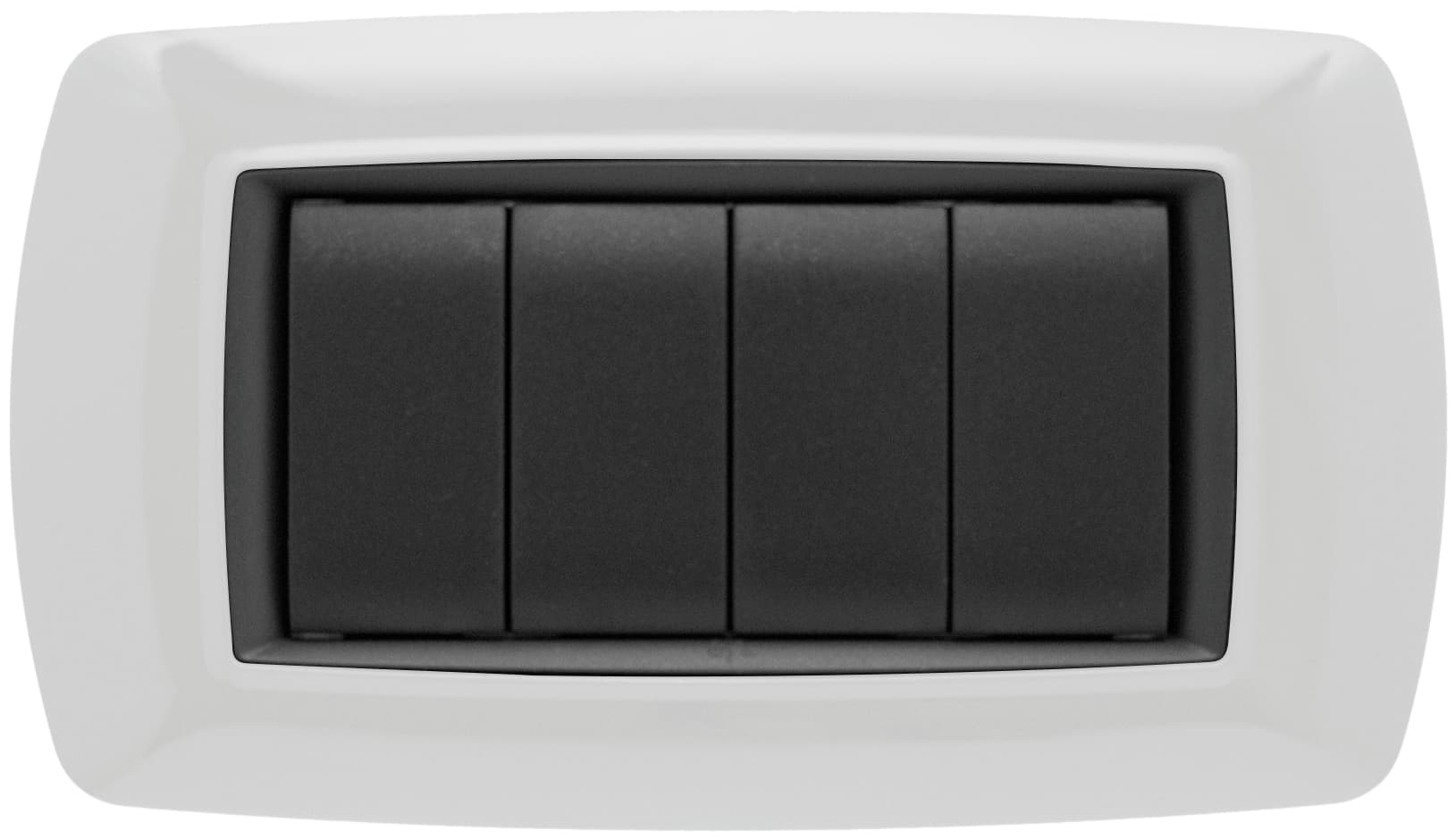 Placca Life Colore Bianco 4 Posti 15 Pezzi Feb Elettrica - 2