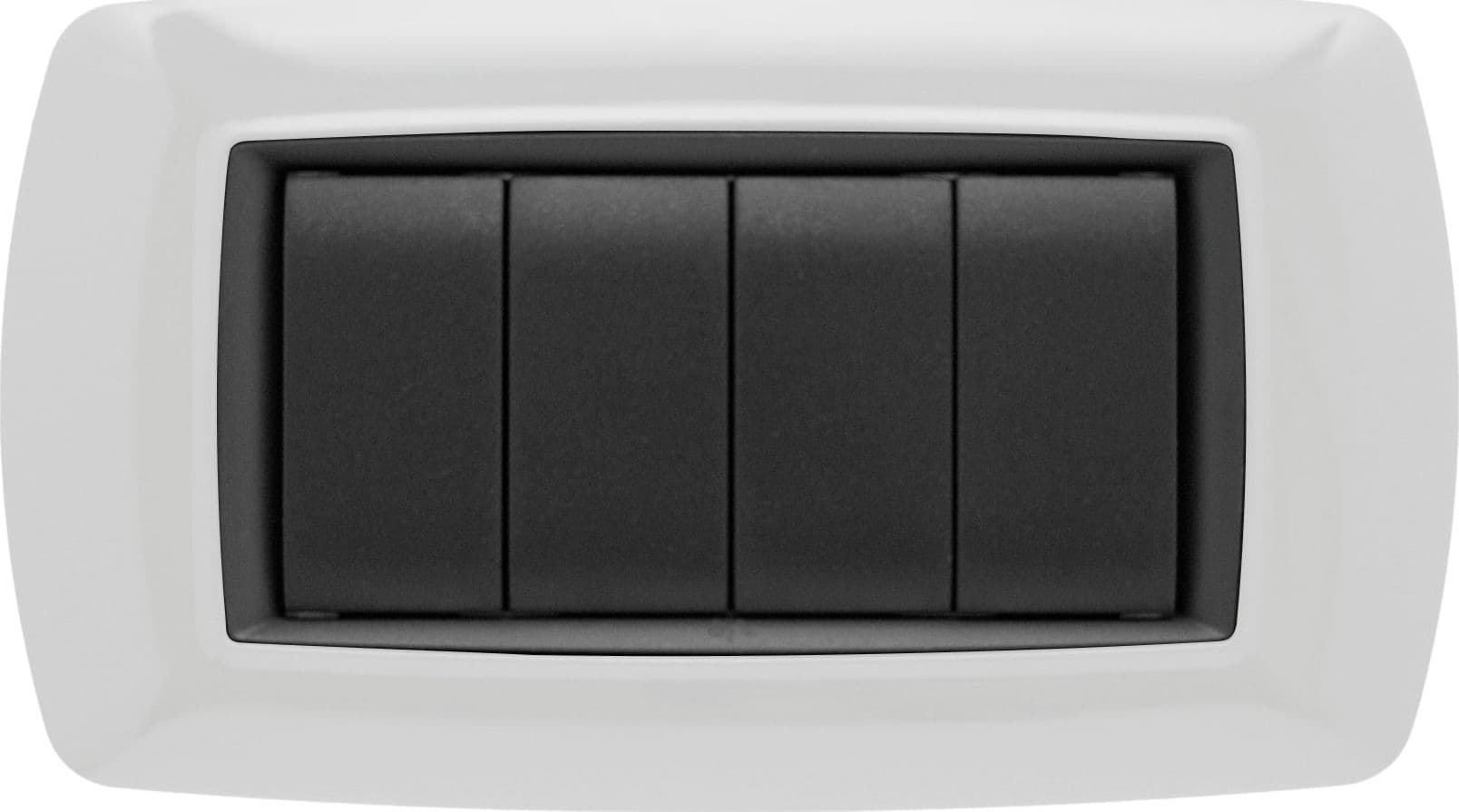 Placca Life Colore Bianco 4 Posti 15 Pezzi Feb Elettrica - 1