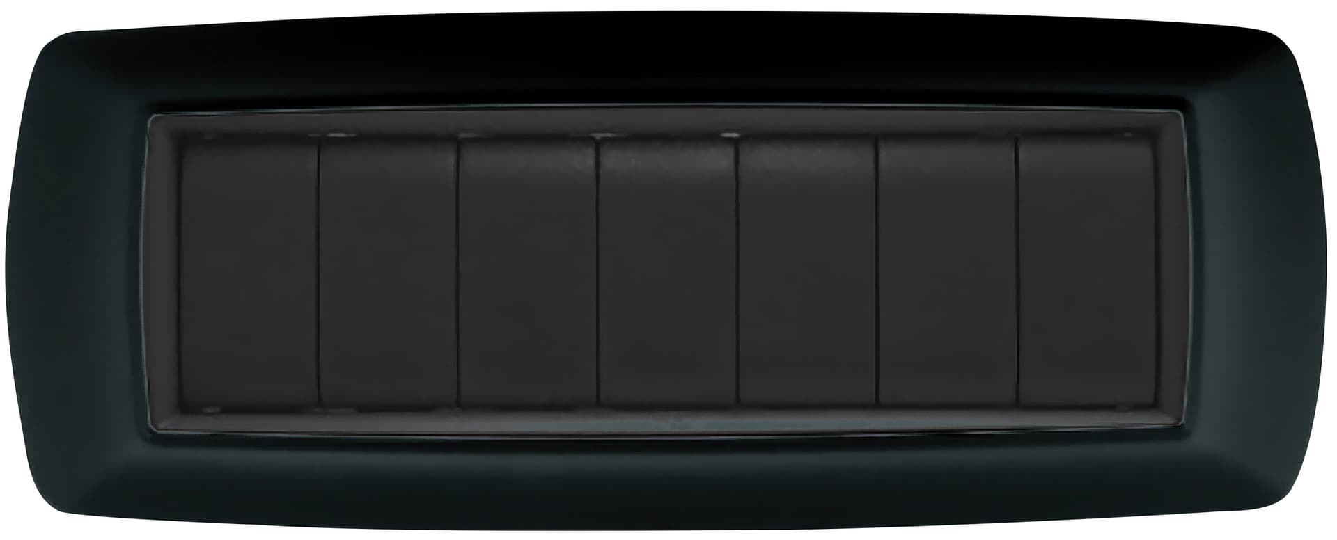 Placca Life Colore Nero 7 Posti 10 Pezzi Feb Elettrica - 2