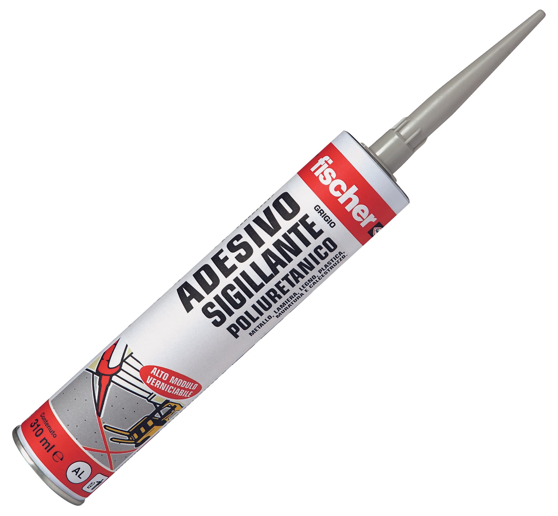 Adesivo Sigillante Poliuretanico Asp Ml. 310 Grigio 12 Pezzi Fischer - 2