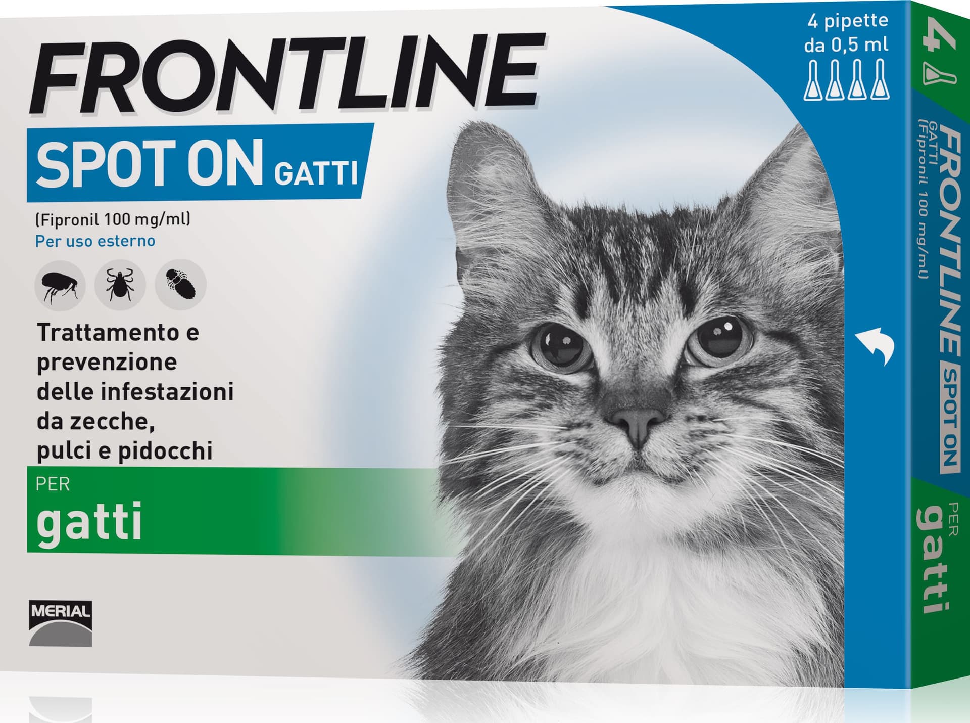 Antiparassitario Spot On per Gatti (cf. 4 Pipette) Frontline - 2