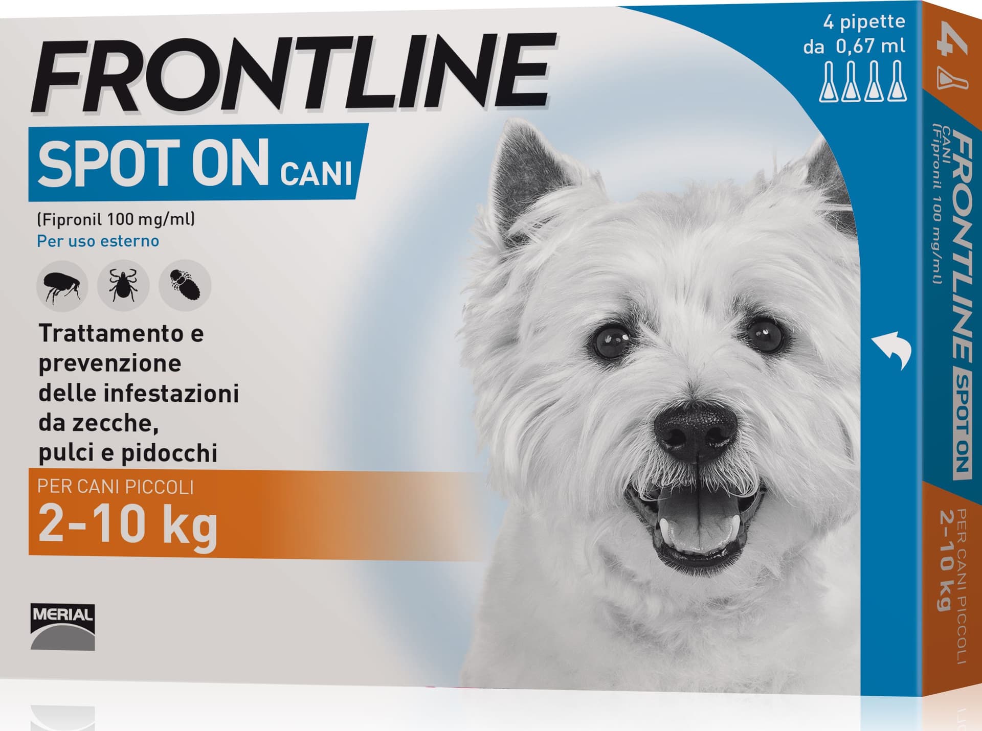Antiparassitario Spot On per Cani 2÷10 kg (cf. 4 Pipette) Frontline - 2