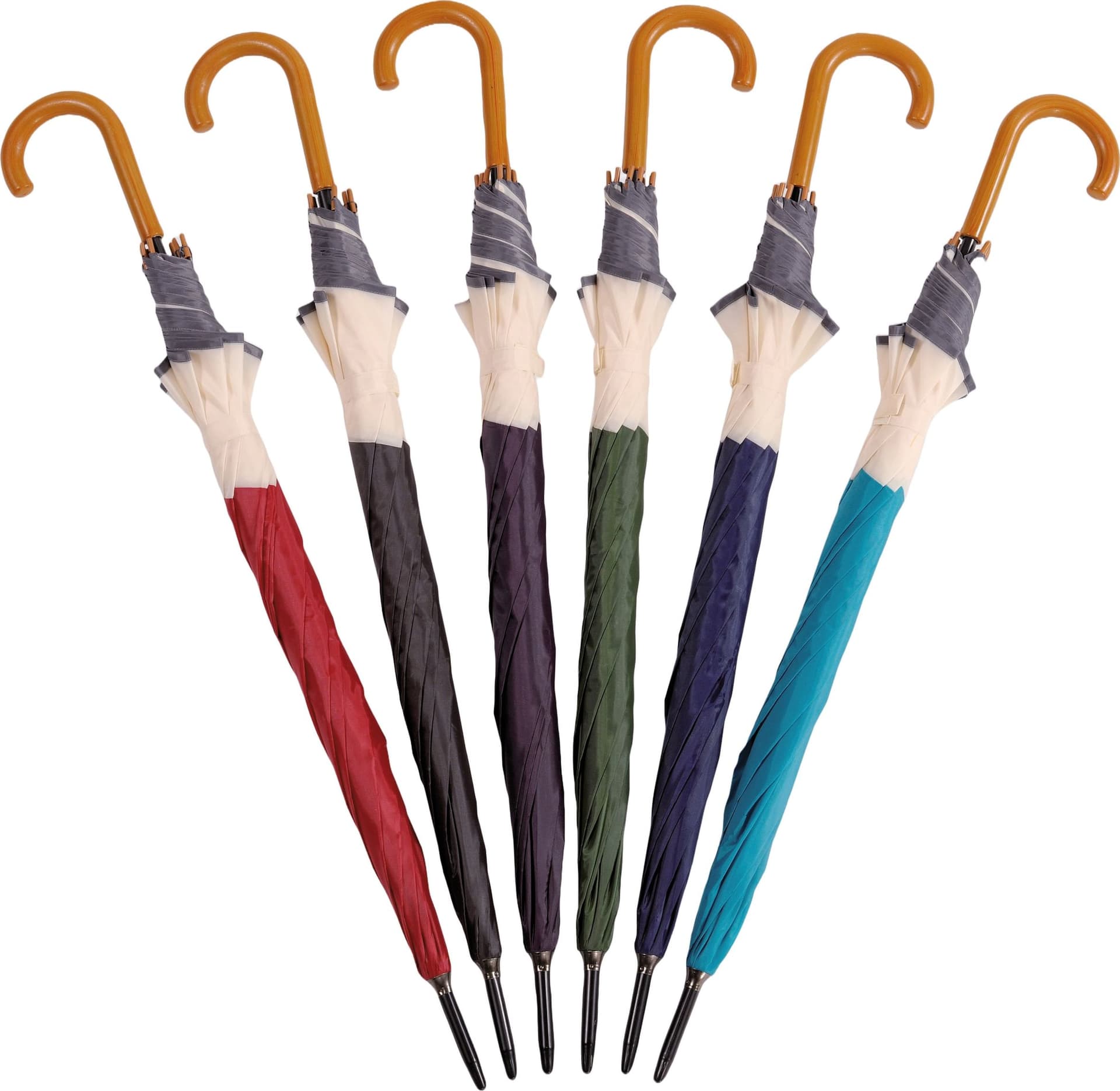 Ombrello Lungo Automatico Art. G 502 Tinta Unita Fascia Beige Colore - 2
