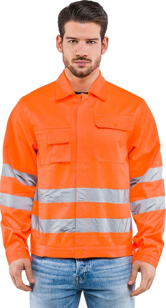 Giubbetto Alta Visibilità Colore Arancio Fluo Misura XL Codice 46484 - 2