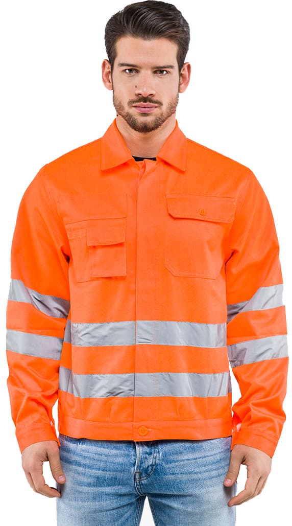 Giubbetto Alta Visibilità Colore Arancio Fluo Misura XL Codice 46484 - 2