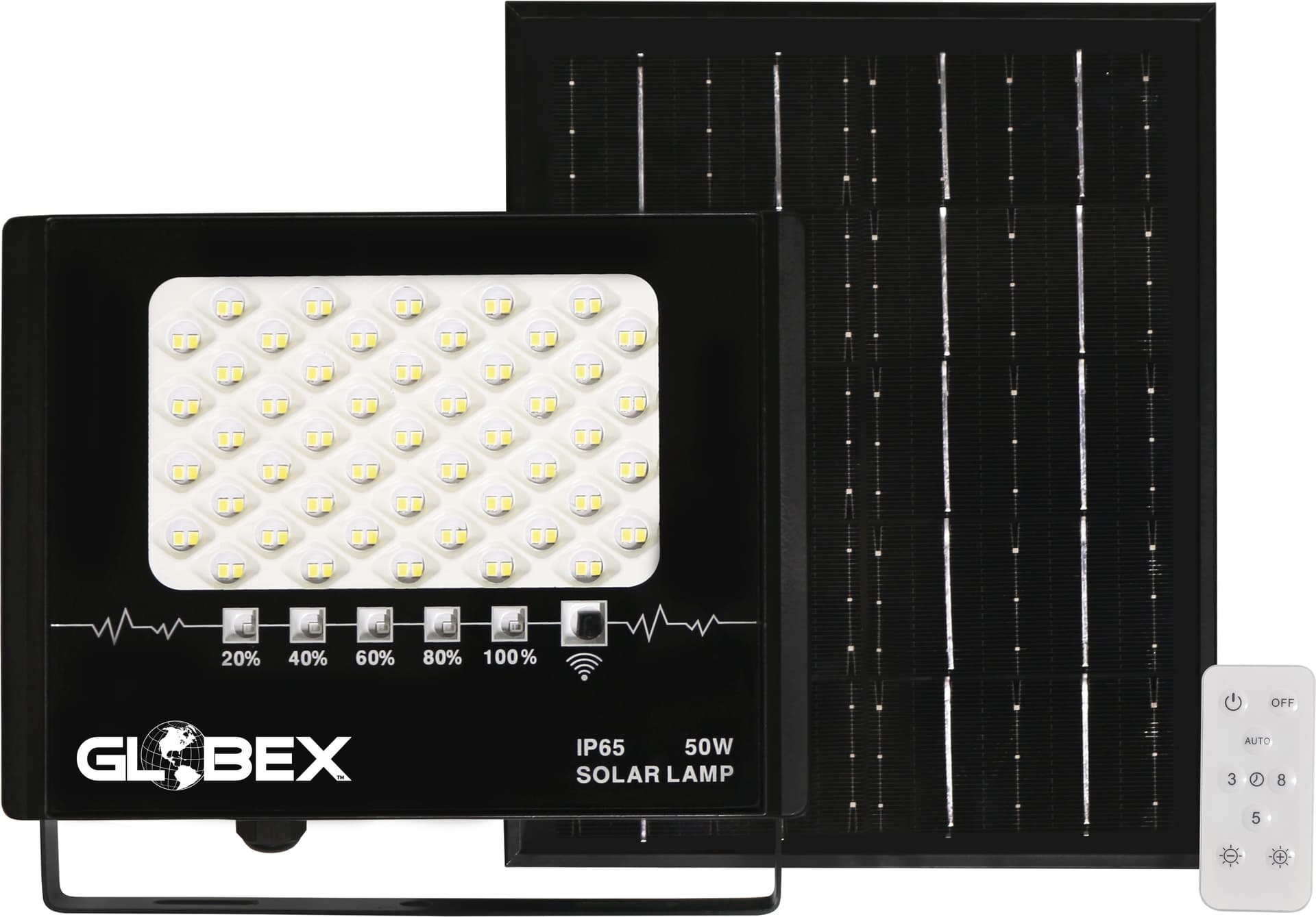 Proiettore a LED con Pannello Solare 50 W 4000K Globex - 2