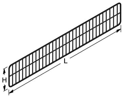 Griglia in Filo per Ripiani in Acciaio Cm 100 x 17 H Colore Grigio RAL9006 - 2