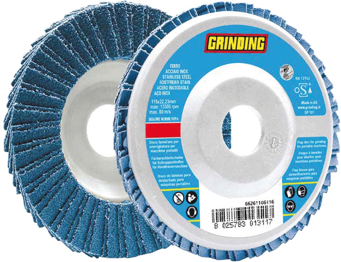 Disco Lamellare Ø Mm 115 x 22 23 Grana 80 10 Pezzi Grinding - 2