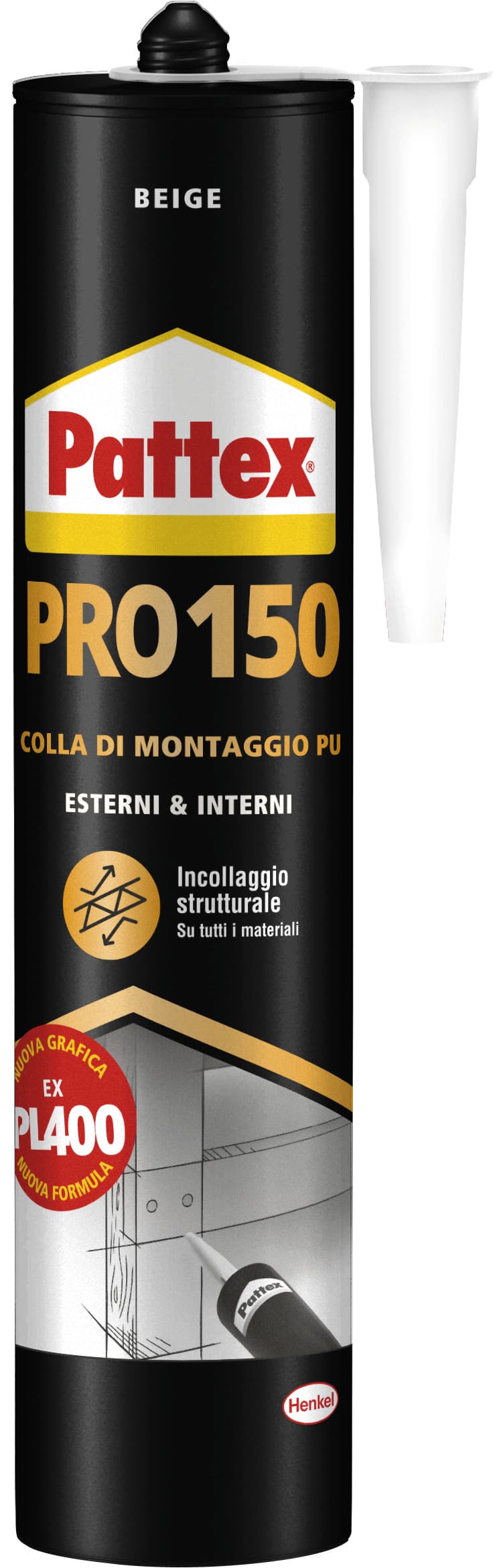 Colore La di Montaggio Pattex Pro 150 Gr. 495 Henkel - 2