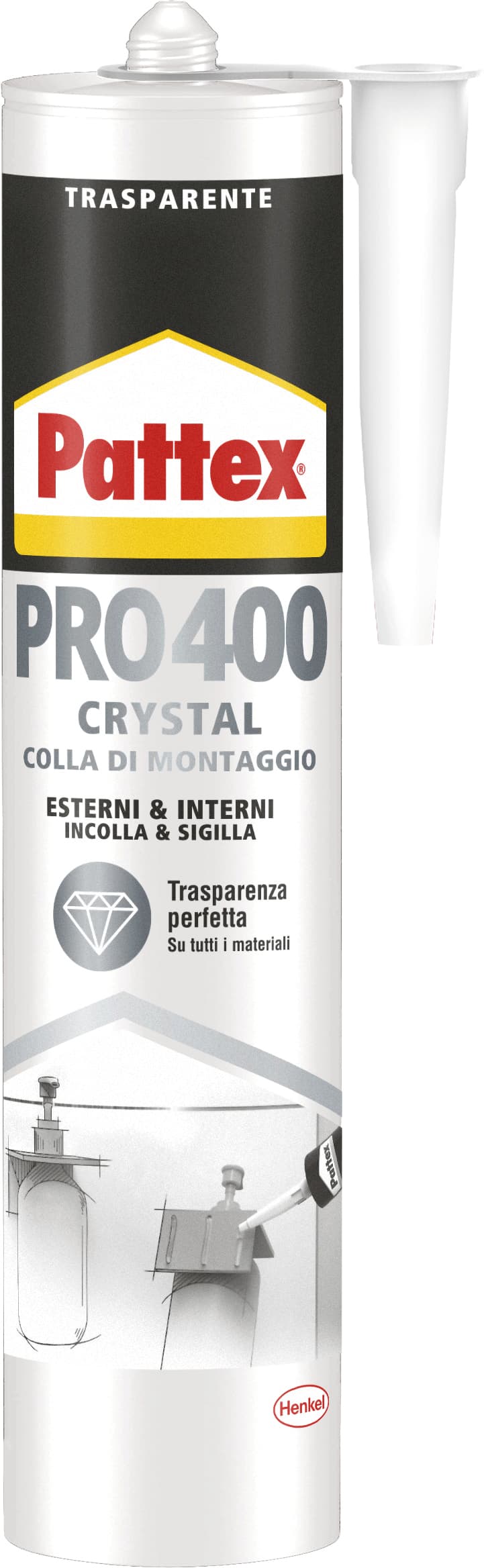 Colore La di Montaggio Pattex Pro 400 Gr. 290 Henkel - 2