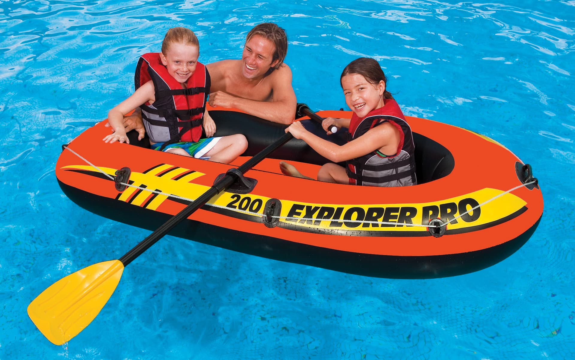 Canotto Gonfiabile Explorer Pro 200 2 Posti Cm 196 x 102X33 H Intex - 4