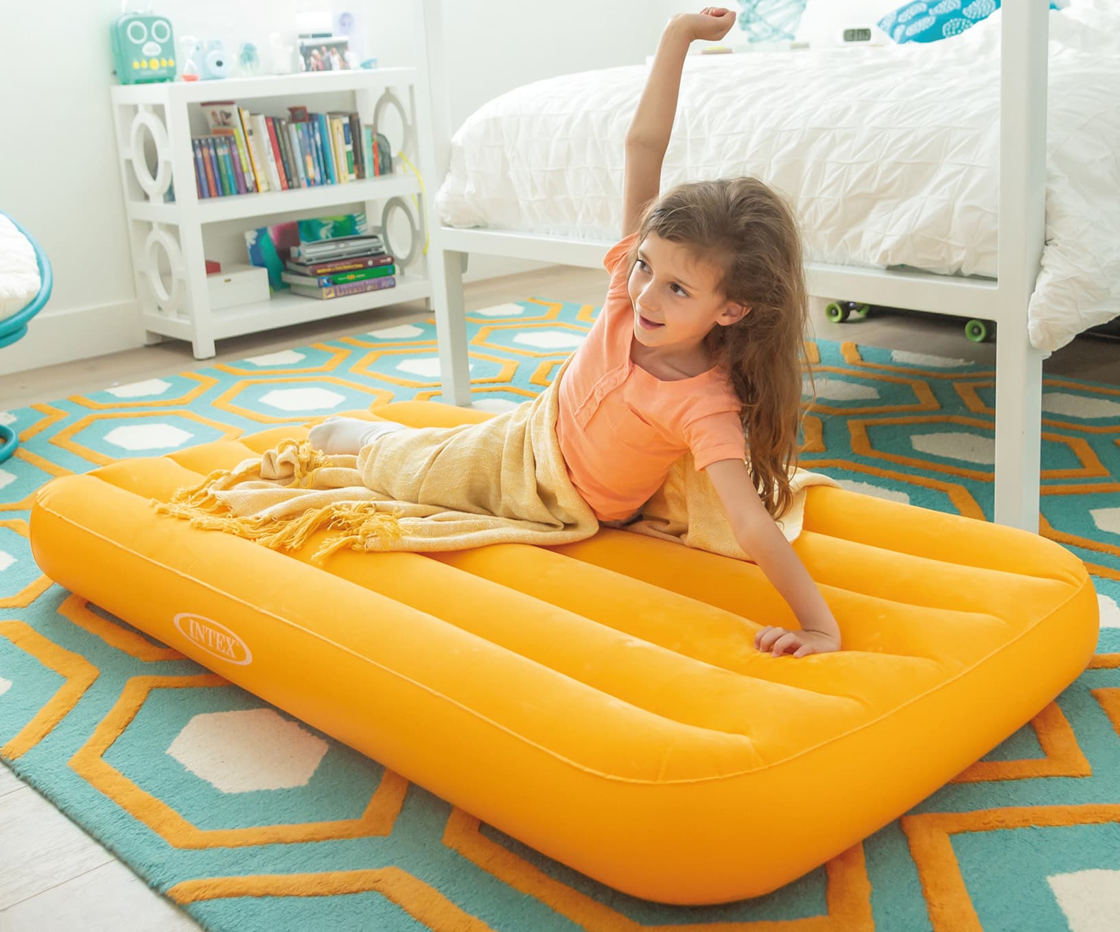 Materasso Floccato Gonfiabile Cozy Kidz Cm 157 x 88X18 H Intex - 4