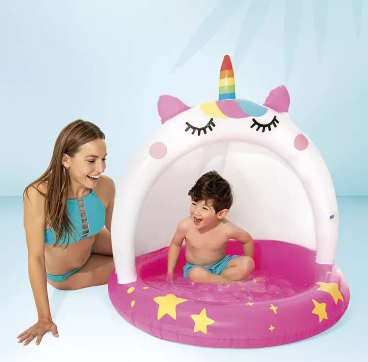 Piscina Tonda Gonfiabile Baby Caticorn Ø Cm 102 x 102 H (L 45) Intex - 3