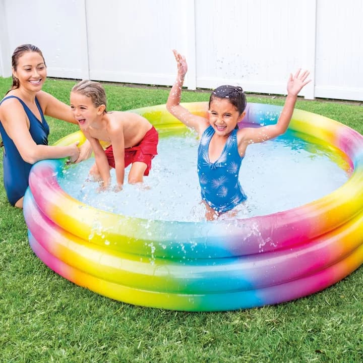 Piscina Tonda Gonfiabile Rainbow Cm 168 x 38 H (L 581) Intex - 2