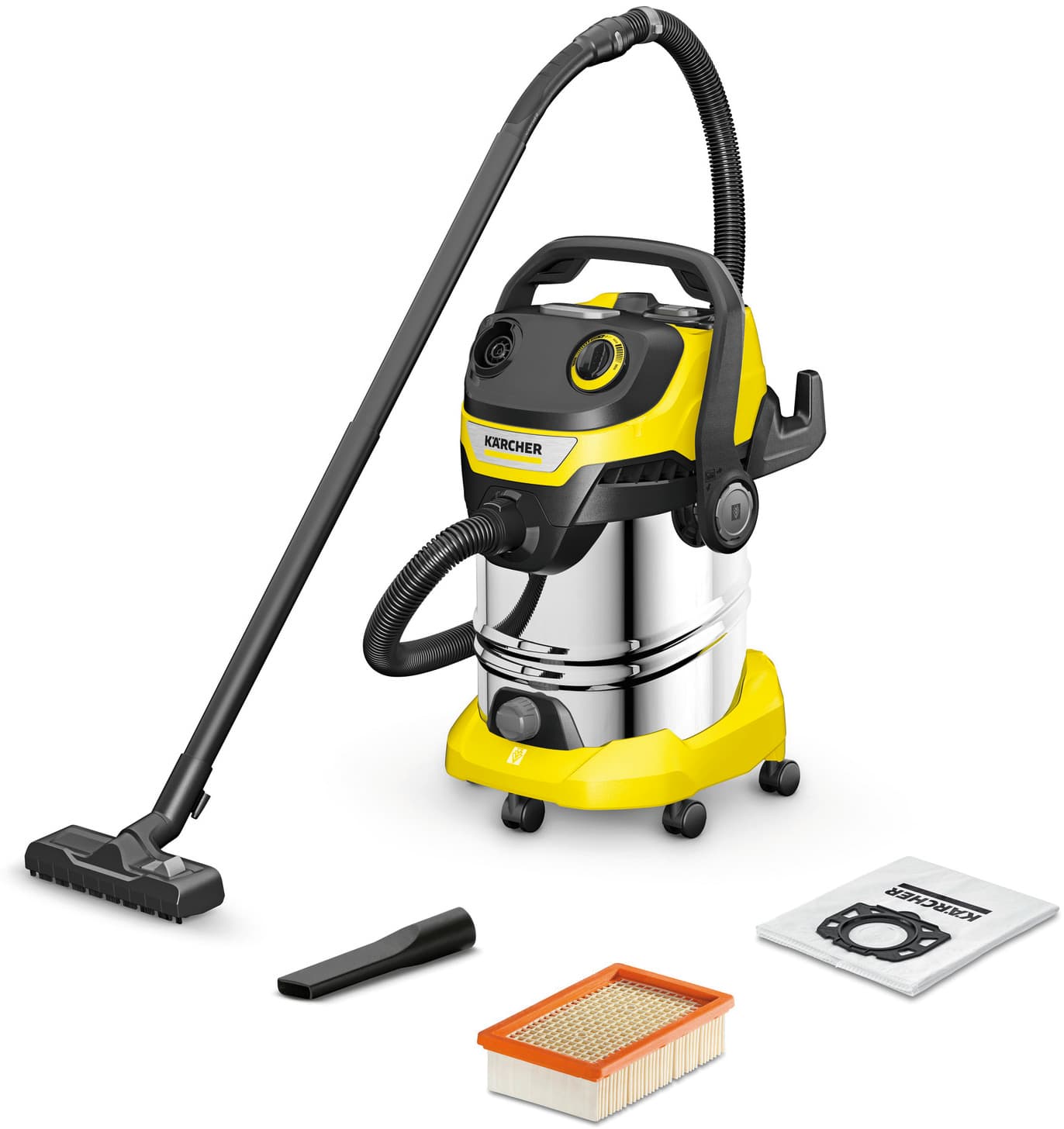 Bidone Aspira Solidi Liquidi Wd 5 S V 30 5 22 Corpo Acciaio Inox 1 100 W L - 4