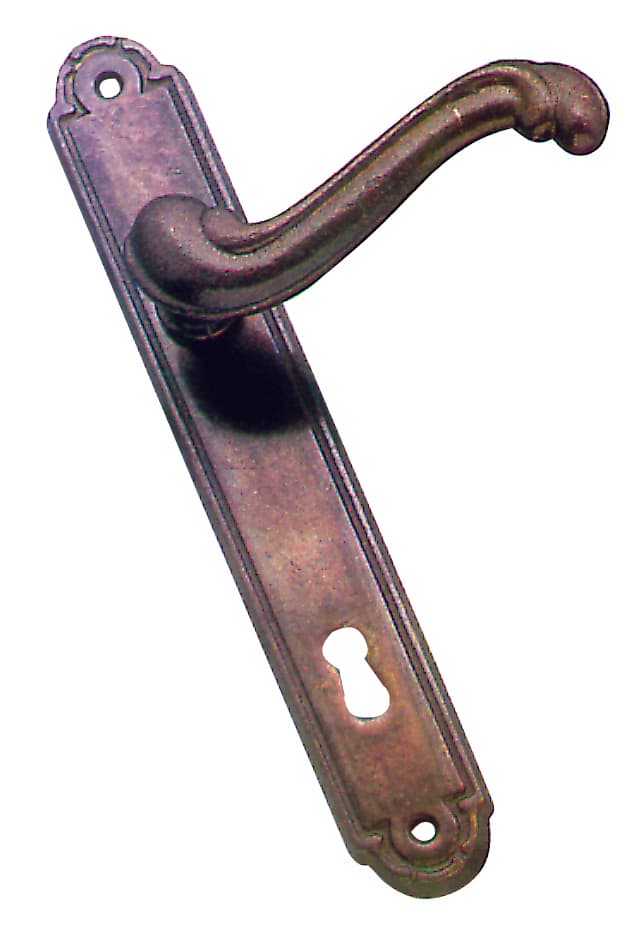 Maniglia Barocco con Placca Foro Patent Dist. 90 4 Pezzi - 2