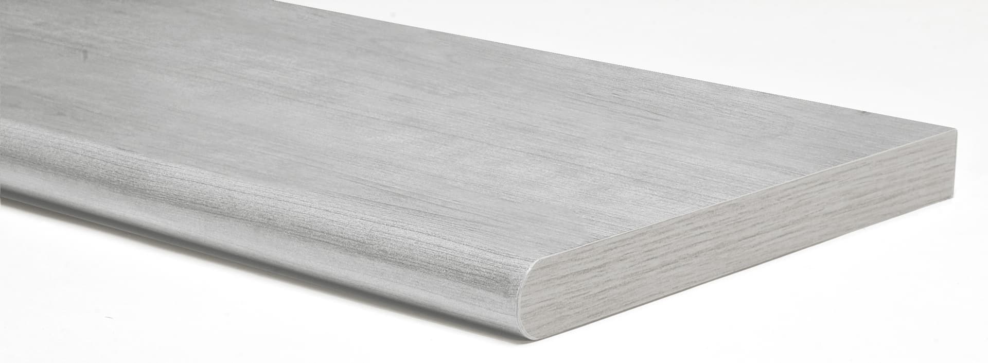 Mensola Murale Stondata Colore Rovere Grigio Cm 60 x 25X2 5 - 2