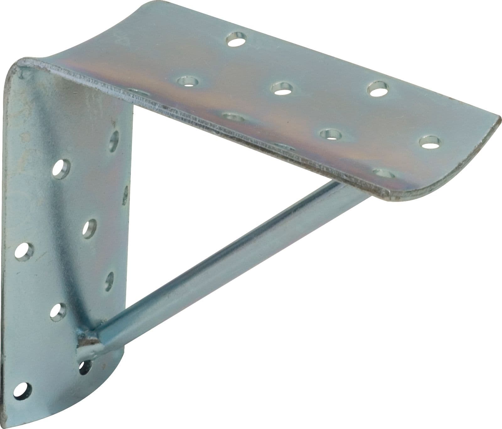 Piastra Angolare per Pali Tondi con Rinforzo Mm 100 x 100X50 20 Pezzi - 2