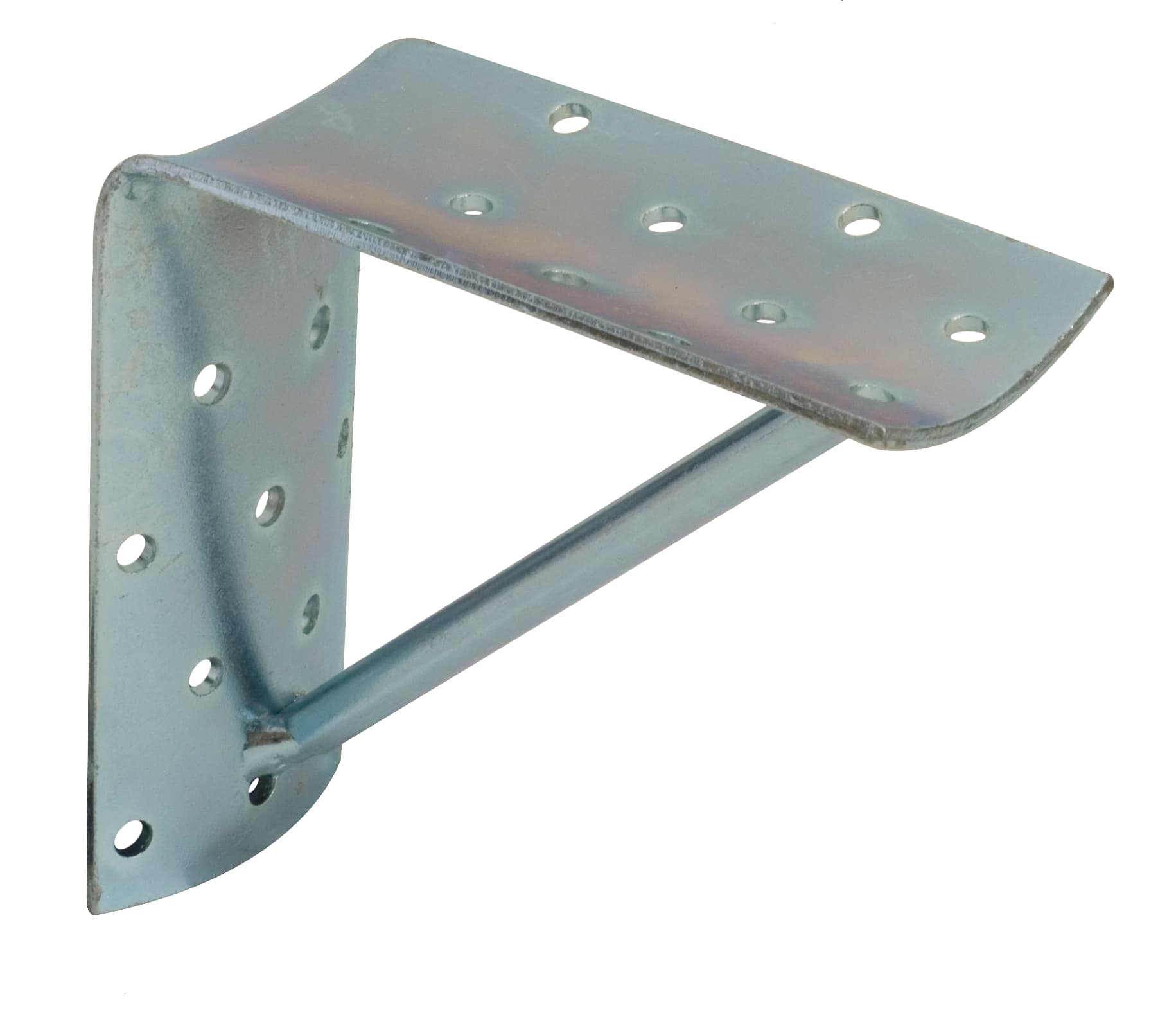 Piastra Angolare per Pali Tondi con Rinforzo Mm 100 x 100X50 20 Pezzi - 2