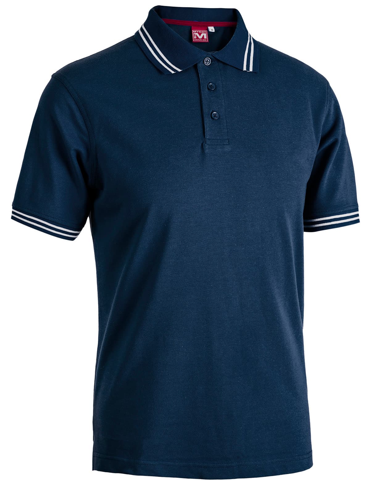 Polo Smith Colore Blu Navy Bianco Misura XL - 2