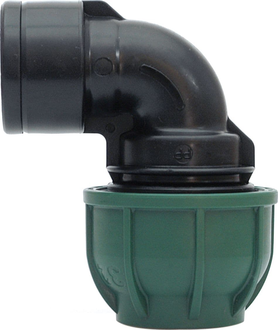 Raccordo a Compressione PN10 Gomito 90 ° Femmina Misura 25X¾ 10 Pezzi