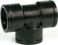 RACCORDO FILETTATO A T FEMMINA PER TUBO IN POLIETILENE  mis. 3/4x3/4x3/4 50.00 pz