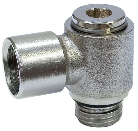 Raccordo per Tubi per Compressore Girevole a L M F Misura ¼x¼ 10 Pezzi - 2