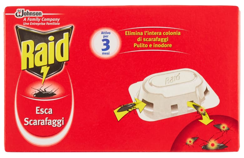 Esca per Scarafaggi 6 Pezzi. 16.00 Confezioni Raid - 2