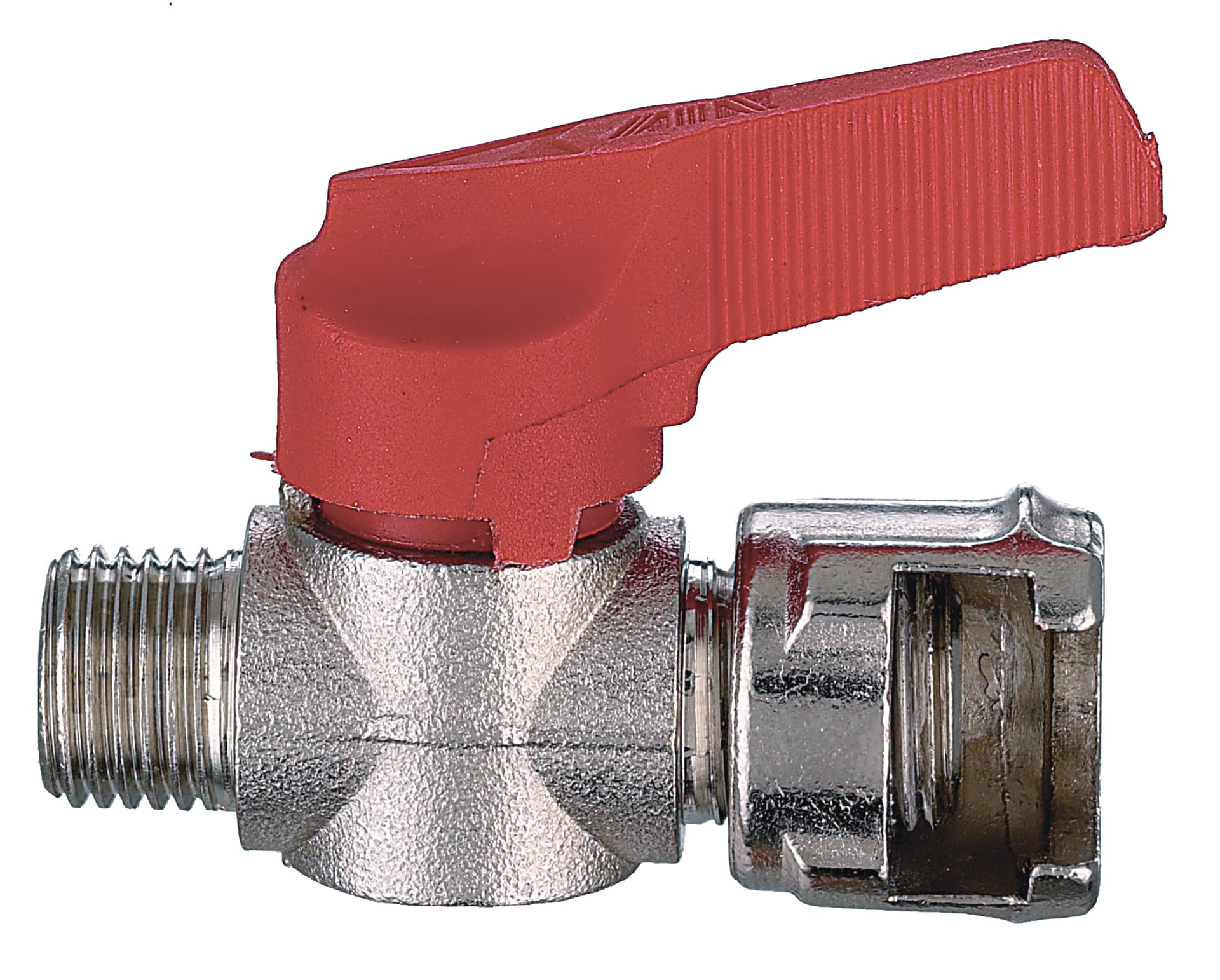 Rubinetto di Linea con Dado per Compressori 3 8M 5 Pezzi - 2