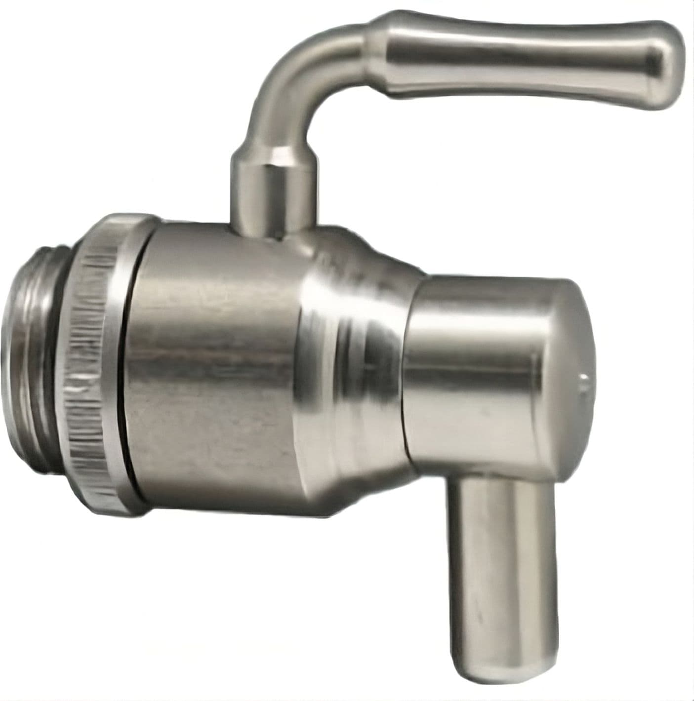 Rubinetto per Bidoni Olio Inox a Leva Salvagoccia e Ghiera Misura 3/4