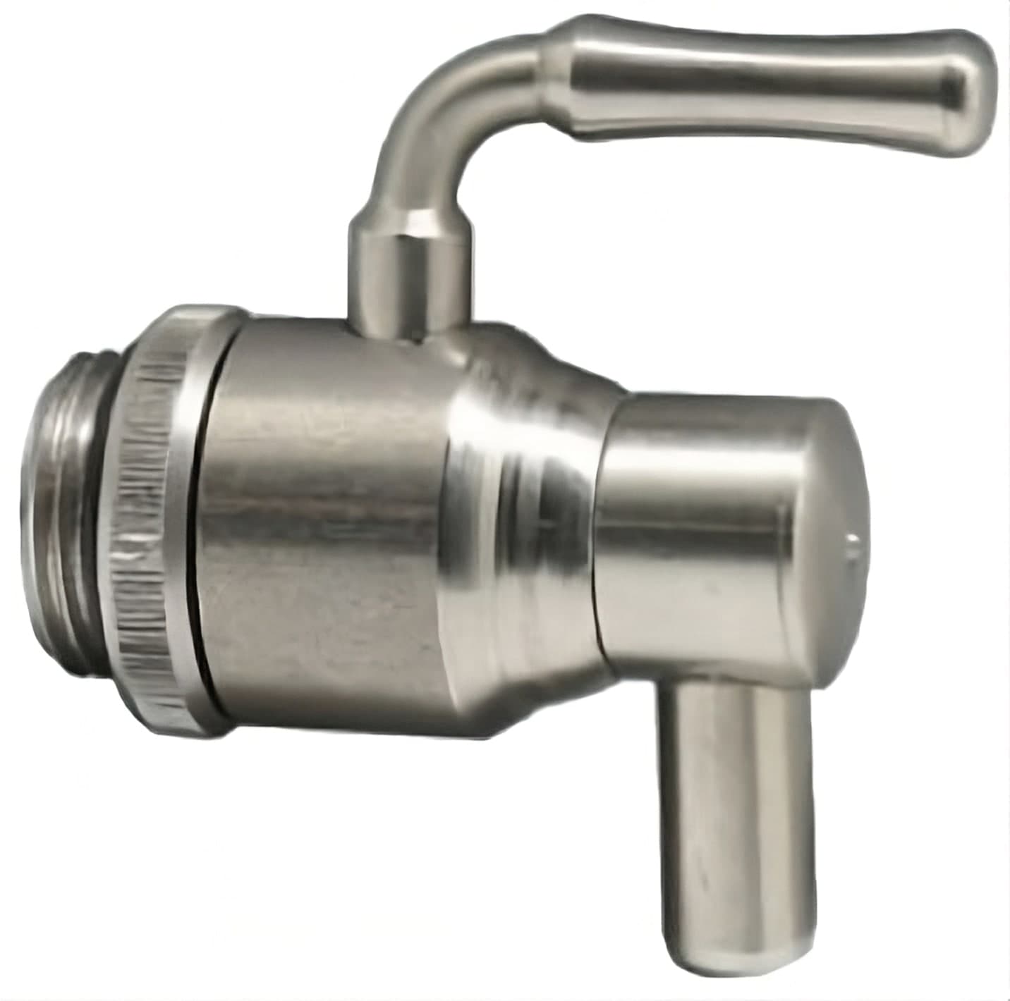 Rubinetto per Bidoni Olio Inox a Leva Salvagoccia e Ghiera Misura ¾