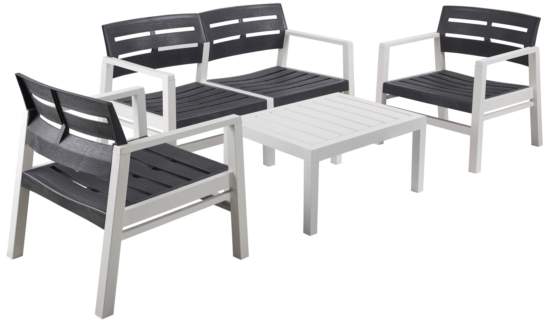 Set da Giardino Surabaya Bicolore Bianco Antracite - 2
