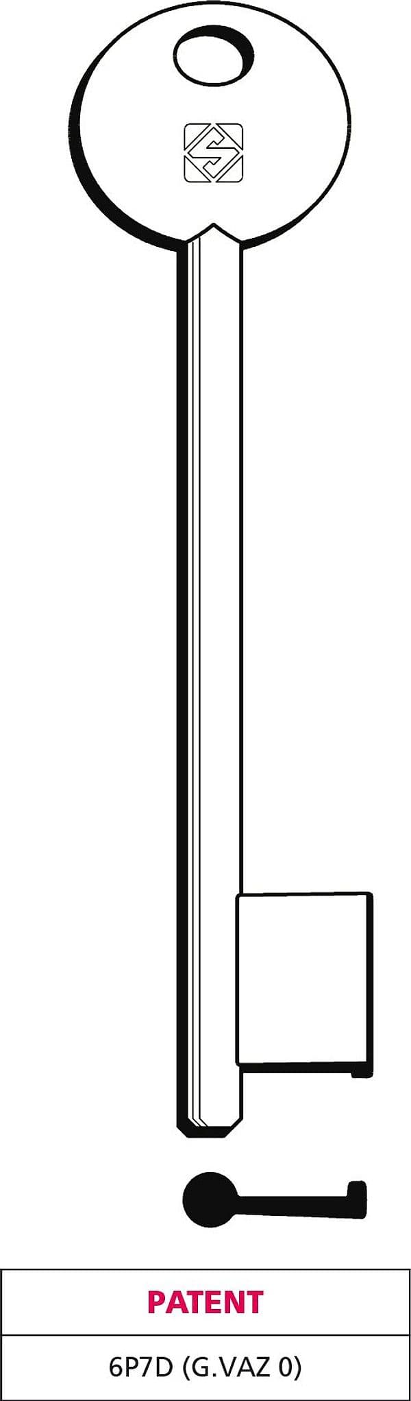Chiave a Mappa 6P7D (g. Vaz 0) Patent 5 Pezzi Silca - 2