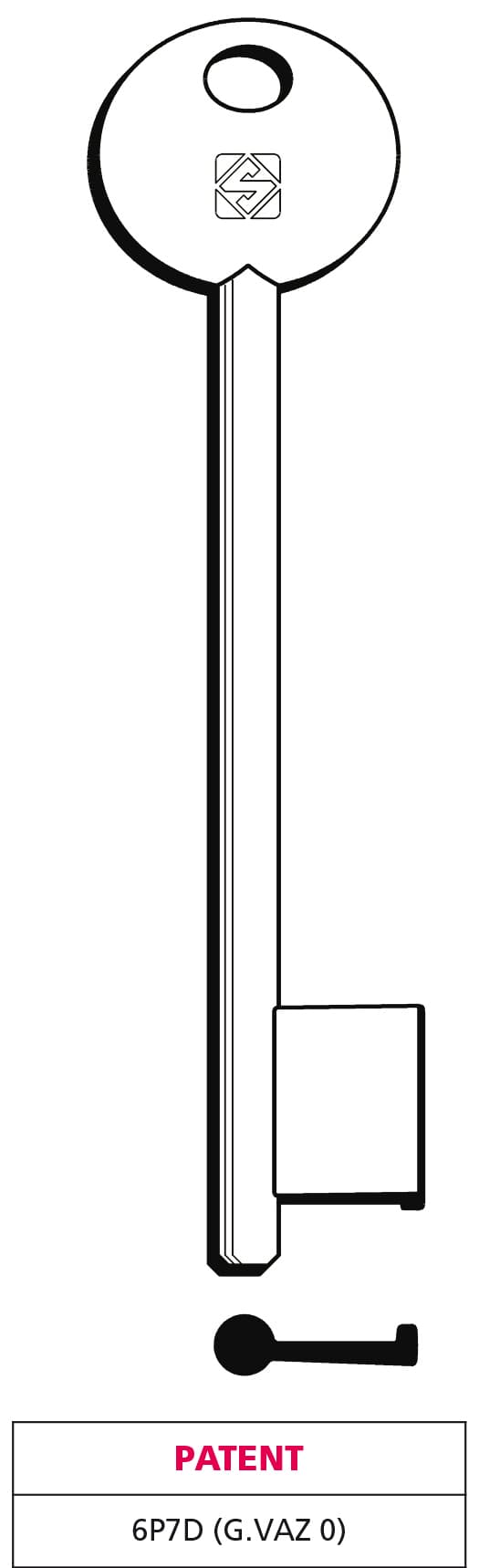 Chiave a Mappa 6P7D (g. Vaz 0) Patent 5 Pezzi Silca - 2
