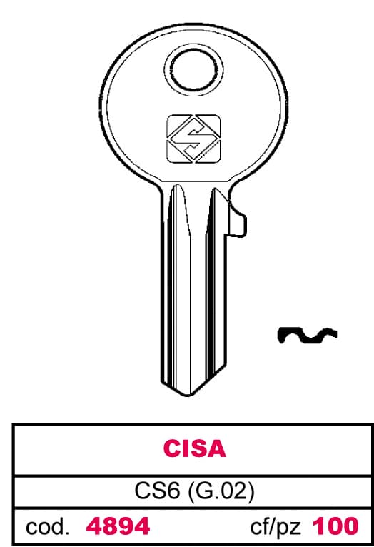 Chiave Asc CS6 (g.vac 0) Cisa 20 Pezzi Silca - 2
