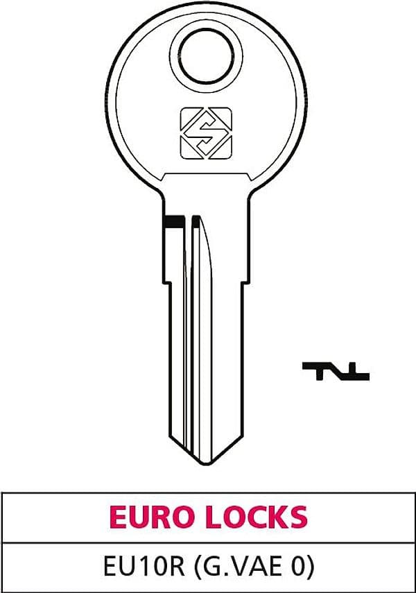 Chiave Asc EU10R (g. Vae 0) Euro Locks 10 Pezzi Silca