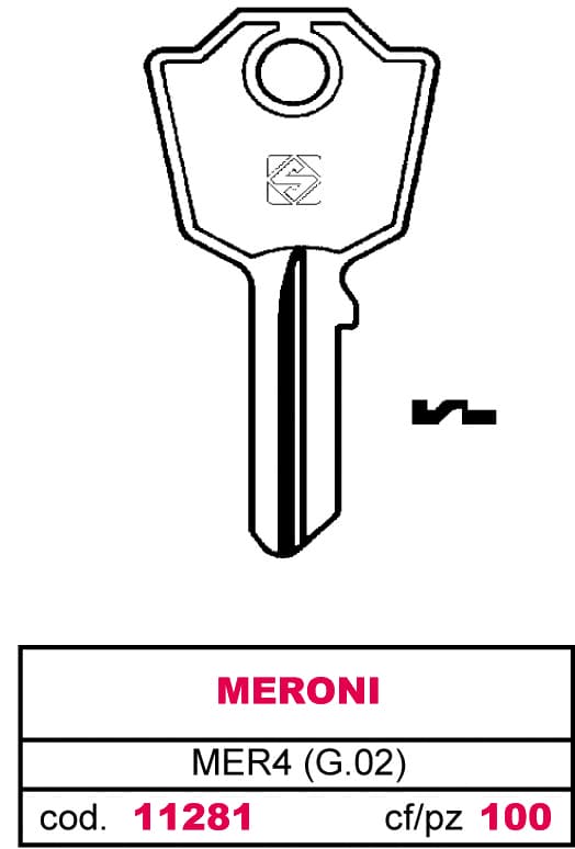 Chiave Asc MER4 (g.vac 0) Meroni 20 Pezzi Silca - 2