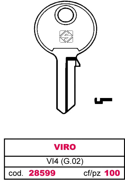 Chiave Asc VI4 (g.vac 0) Viro 20 Pezzi Silca - 2